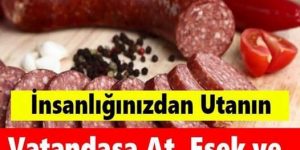 Vatandaşa At, Eşek ve D’omuz Eti Yedirmişler.. İş’te o liste..
